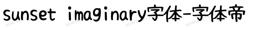 sunset imaginary字体字体转换
